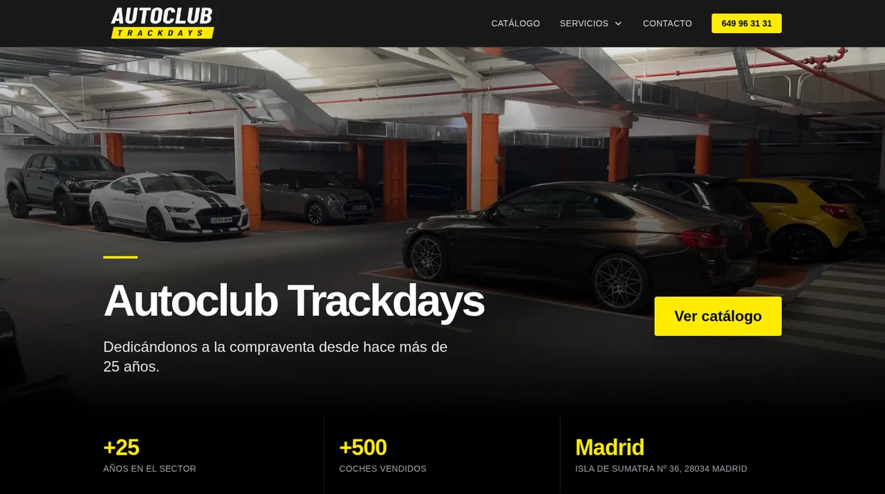 Autoclub Trackdays homepage